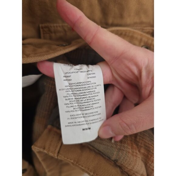 Dickies Barn Flannel Lined Canvas Cotton Mens Snap Collared Mens Chore Jacket M - Picture 7 of 9